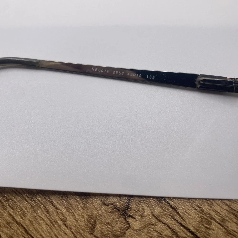Ray-Ban Eyeglasses FRAMES ONLY RB6076 Full Rim 49-19-135 Black 466